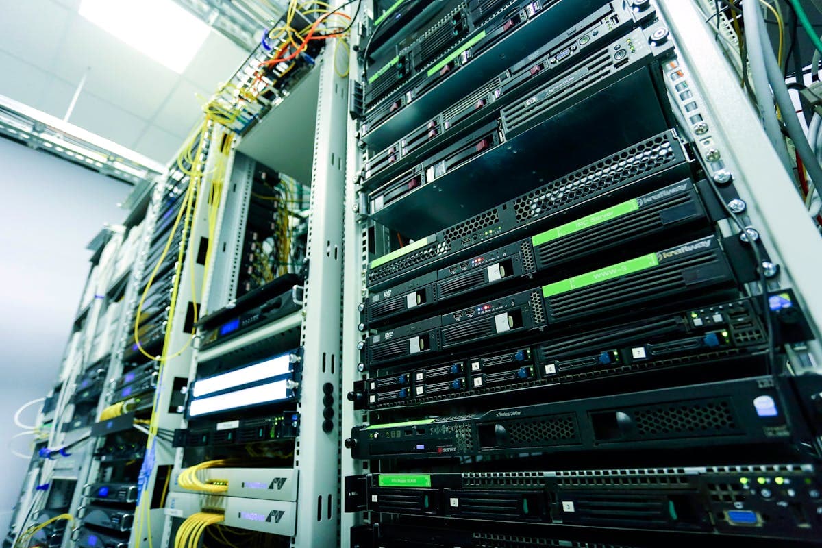 Network servers in a data center enclosure