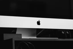 Apple technology company logo close-up