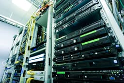 Network servers in a data center enclosure
